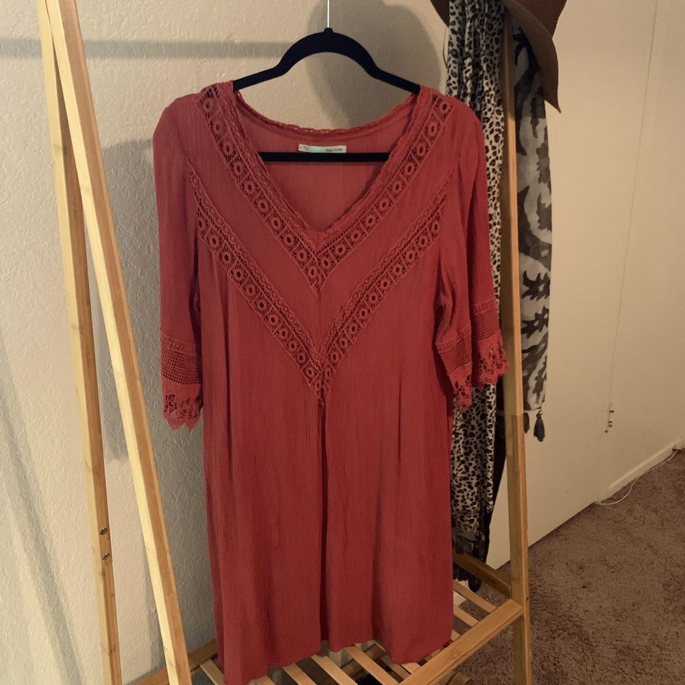 Three quarter sleeve dress